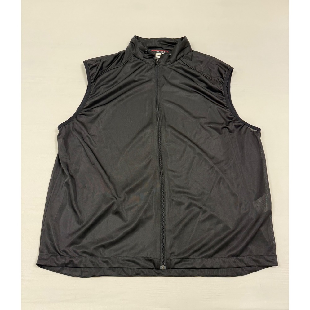 FootJoy Premiere DryJoys Size XL Black Full Zip Sleeveless Lightweight Golf Vest